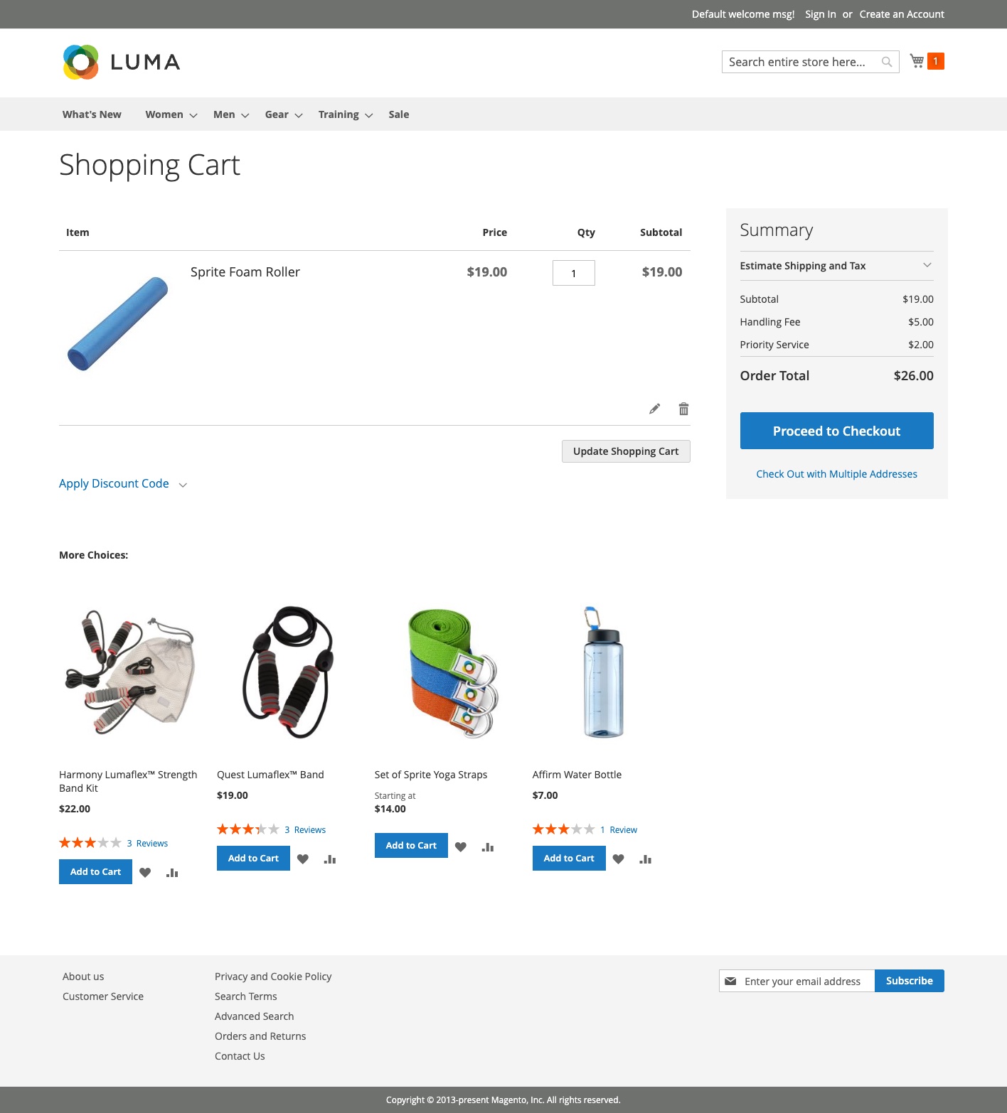 Cart totals showing a percentage fee raised to its minimum cap